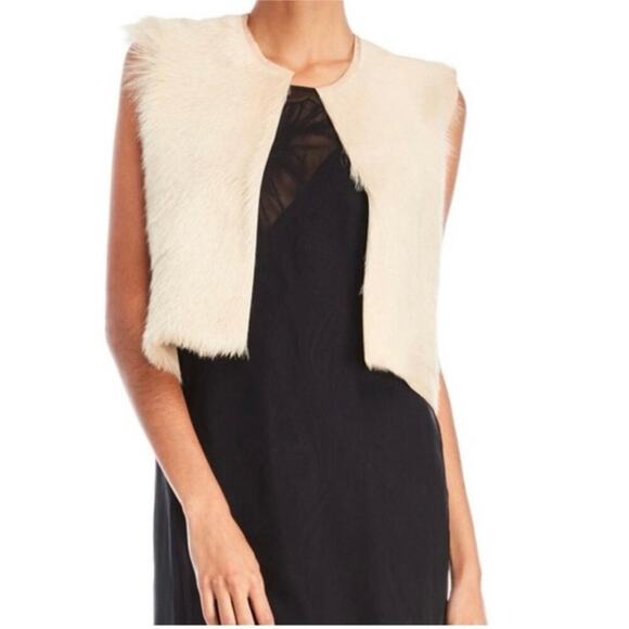 Michelle Mason Jackets & Blazers - Mason Silk Lined Goat Fur Vest Blonde XS